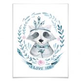 Poster Kvilis - Raccoon 02 