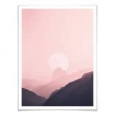 Poster Lever du soleil rose 