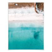 Poster Vue du ciel : plage de sable blanc 