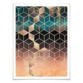 Poster Fredriksson - Goldgrüne Geometrie 