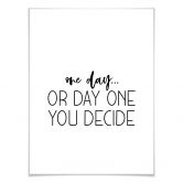 Poster - One day or day one 