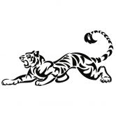 Sticker mural - Tigre Rugissant 