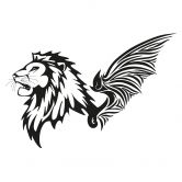 Wandtattoo Leo mit Flügeln 