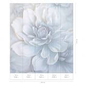 Blumenmotivtapete Big Pictures grau 2,50 x 2,70 m 