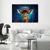 Leinwandbild, Giraffe Pop Art 