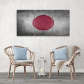 Leinwandbild 3-teilig, Flagge von Japan 