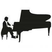 Muursticker Piano Man 