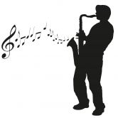 Wandtattoo Saxophone 