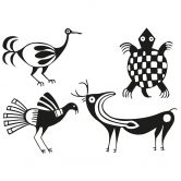 Wandtattoo Aztekentiere 1 