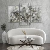3-delige canvas print, heilige lotusbloemen 