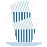 Wandtattoo Cups Blue 