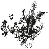 Wandtattoo Geige 