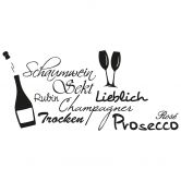 Wandtattoo Sekt 
