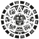 Sticker mural - Masque Maya 
