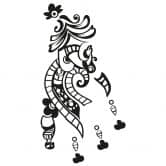 Sticker mural - Indien Henna 