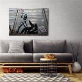 Tableau sur toile, graffiti Banksy 