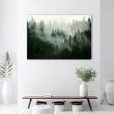 Leinwandbild, Wald im Nebel 