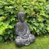 Tuindecoratie Nepalese Boeddha Kunststof Zwart 
