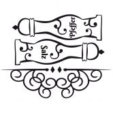 Wandtattoo Salz- und Pfefferstreuer 