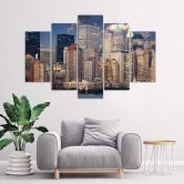 Leinwandbild 5 teilig, Stadt New York Manhattan 