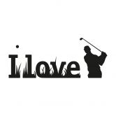 Wandtattoo I love Golf 