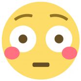 Wall Sticker Emoji Flushed Face 