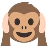 Wall Sticker Emoji Hear no Evil Monkey 