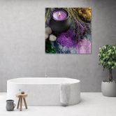 Canvasbillede, Violet Zen Spa Candle 