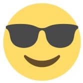 Wandtattoo Emoji Sunglasses 