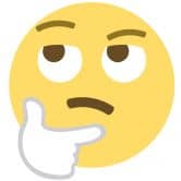 Wandtattoo Emoji Thinking Face 