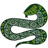 Wandtattoo Metallic Snake 
