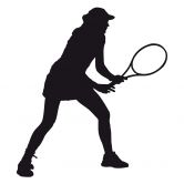 Muursticker Tennisspeelster 01 