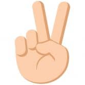 Wall Sticker Emoji Victory Hand 