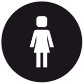 Wandtattoo Emoji WC Damen 