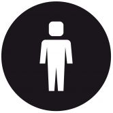 Wandtattoo Emoji WC Herren 