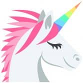 Wandtattoo Emoji Unicorn 