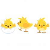 Wandtattoo Emoji Baby Küken 