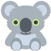 Wandtattoo Emoji Koala 