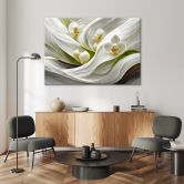 Leinwandbild, Orchideen abstrakt 3D 