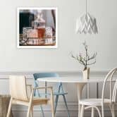 Leinwandbild, Whisky, Dekanter und Gläser 