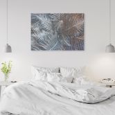 Canvas schilderij, varenbladeren planten 