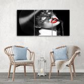 3-delige canvasprint, vrouwelijke Sey 