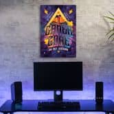 Leinwandbild, Inschrift der Spielerzone 