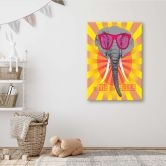 Canvasbillede, Elefant med briller 