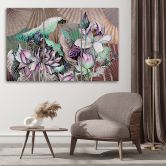 Leinwandbild 3 teilig, Heilige Lotos und Fanter 
