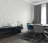 Vliestapete mit ornamentalem Damask-Motiv Grau Ornamental  