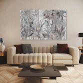 Leinwandbild 5 teilig, Mosaik -Dschungel 