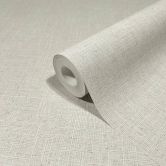Non-woven tapet i ensfarvet tekstil look grå, beige ensfarvet 