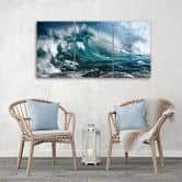 Leinwandbild 3-teilig, Meer Ozean Wellen 