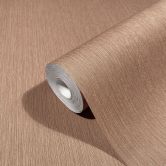 Vliestapete mit feinen Linien und leichter Struktur beige, rot Uni 